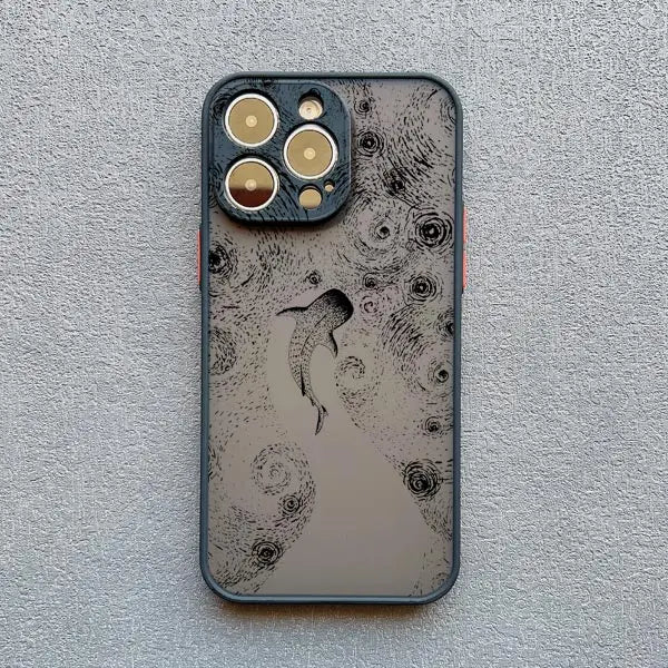 Manta Ray Dotted Art Phone Case – iPhone 17 16 15 14 13 12 11 Pro Max
