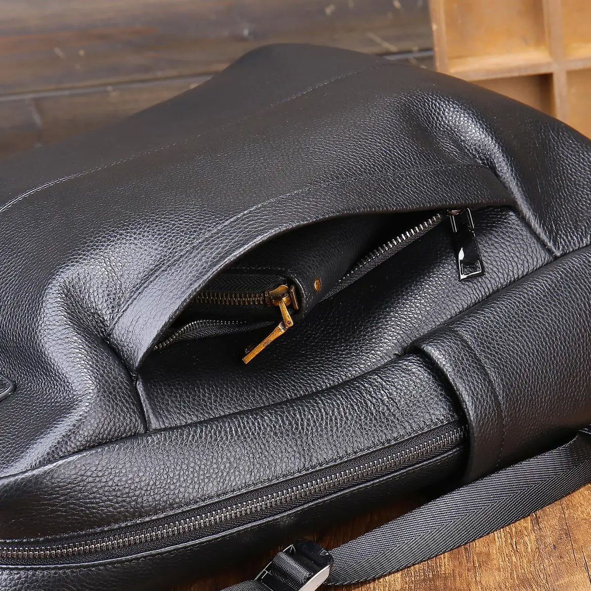 Genuine Leather Men's Backpack – Luxury Structured Laptop Bag