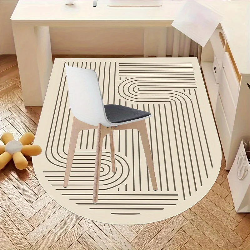 Office Chair Mat – Arch-Shaped Desk Rug, Sound-Proof & Wear-Resistant