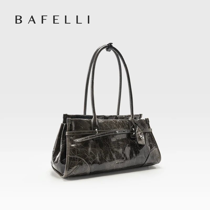Saffiano Leather Vintage Tote Satchel with Detachable Strap