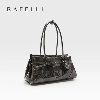 Saffiano Leather Vintage Tote Satchel with Detachable Strap