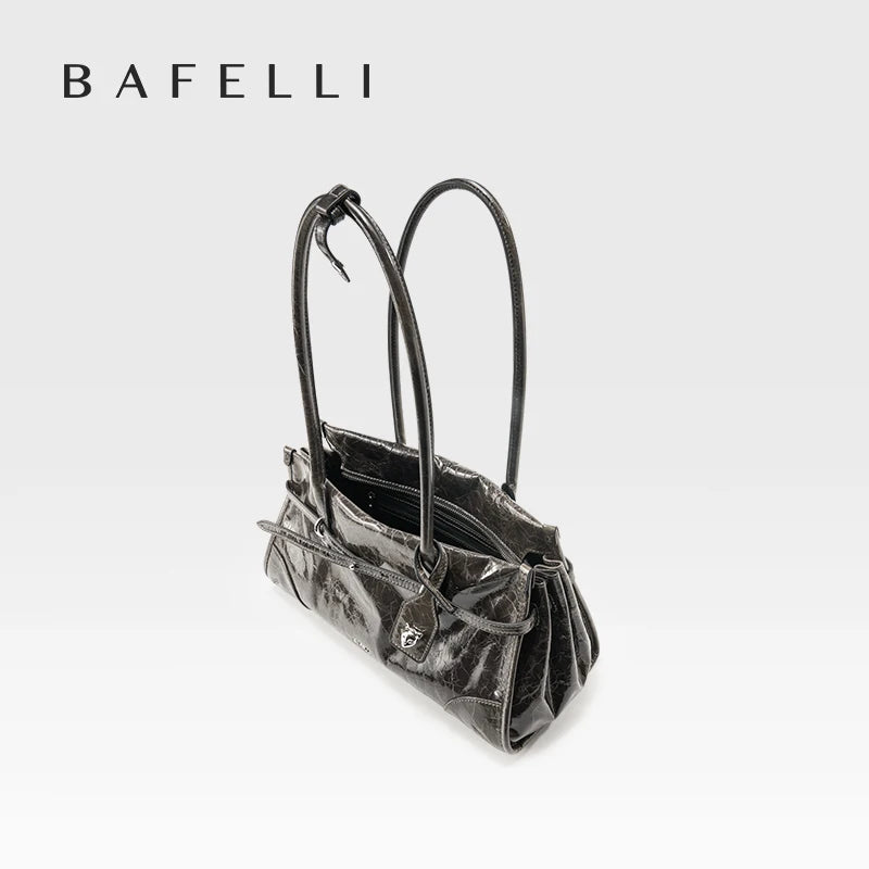 Saffiano Leather Vintage Tote Satchel with Detachable Strap