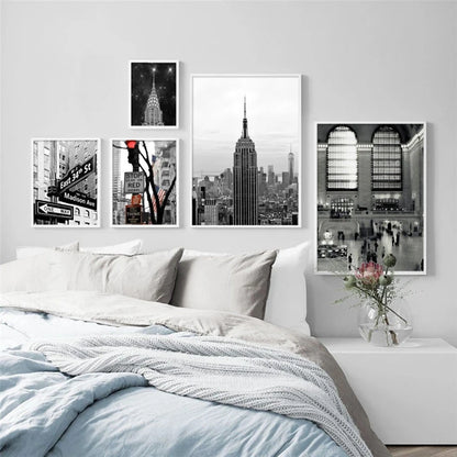 New York City Canvas Wall Art – Black & White NYC Poster Prints