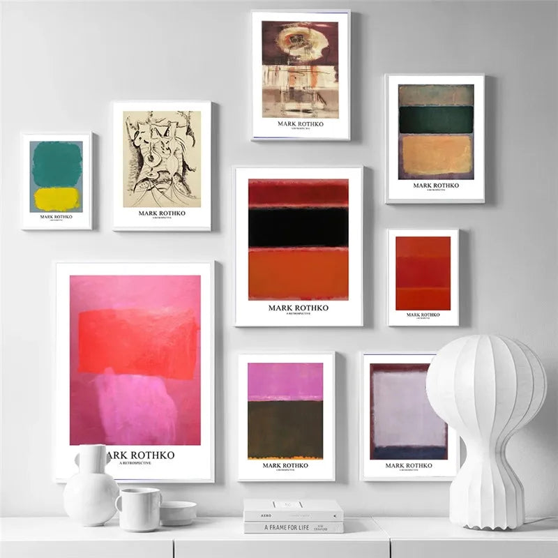 Mark Rothko Abstract Canvas Wall Art Poster – Nordic Color Block Print