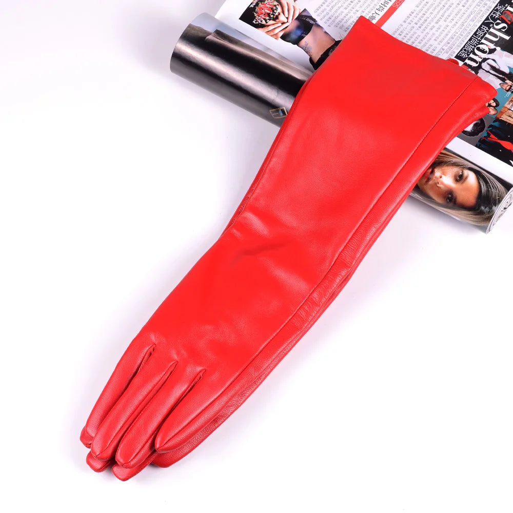 Women's Long Sheepskin Leather Gloves – Opera & Evening