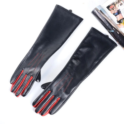 Women's Long Leather Opera Gloves – Elegant Evening Gloves 40–80cm