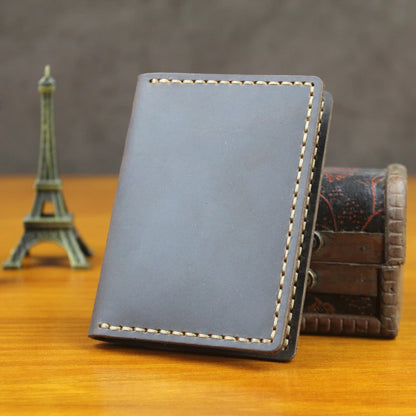 Handmade Crazy Horse Leather Driving License & Card Holder Wallet