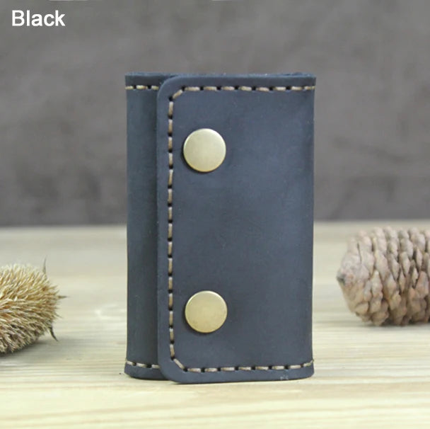 Handmade Leather Key Holder Wallet – Vintage Style