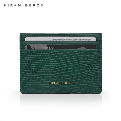 Free Monogram Premium Luxury Card Wallet Genuine Leather Case Holder Men Dropship