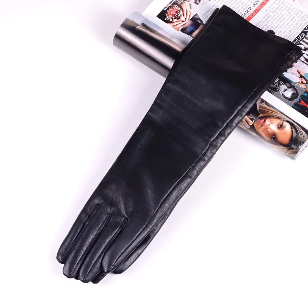 Women's Long Sheepskin Leather Gloves – Opera & Evening