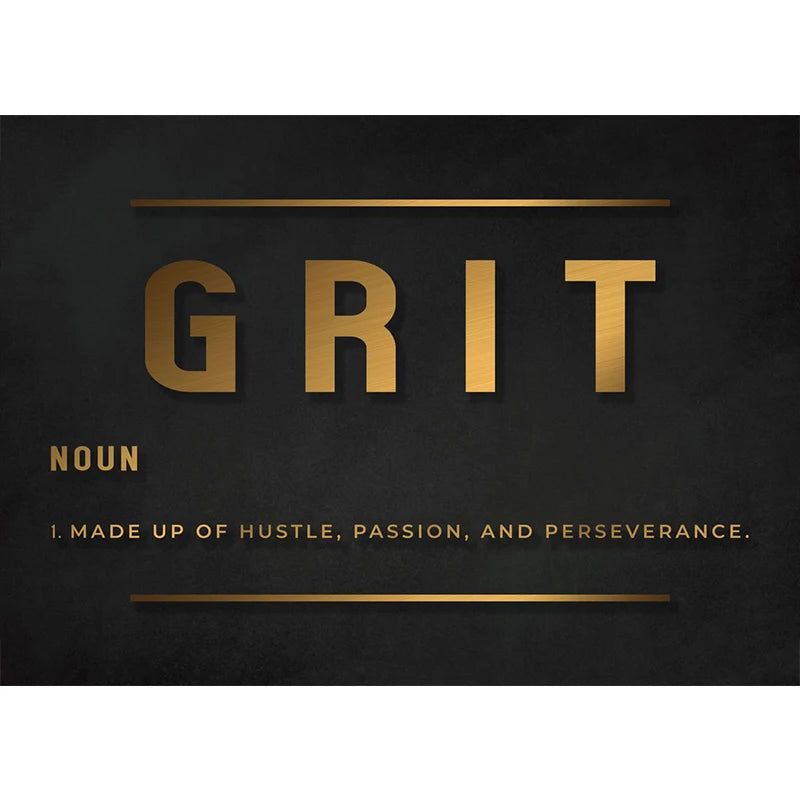 Motivational GRIT Poster – Hustle Passion Perseverance Wall Art Print