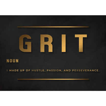 Motivational GRIT Poster – Hustle Passion Perseverance Wall Art Print
