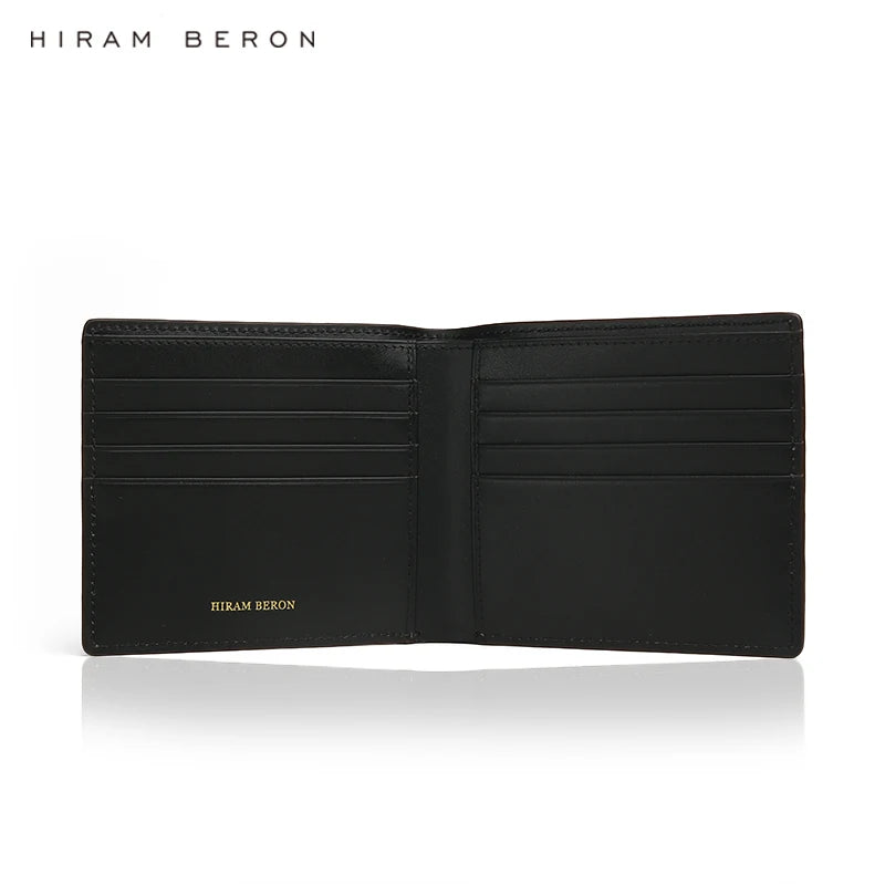 Hiram Beron Men's Personalized Crocodile Pattern Leather Bifold Wallet