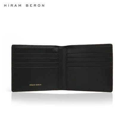 Hiram Beron Men's Personalized Crocodile Pattern Leather Bifold Wallet