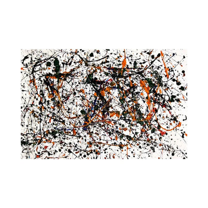 Jackson Pollock Abstract Canvas Wall Art Print – Drip Painting Poster