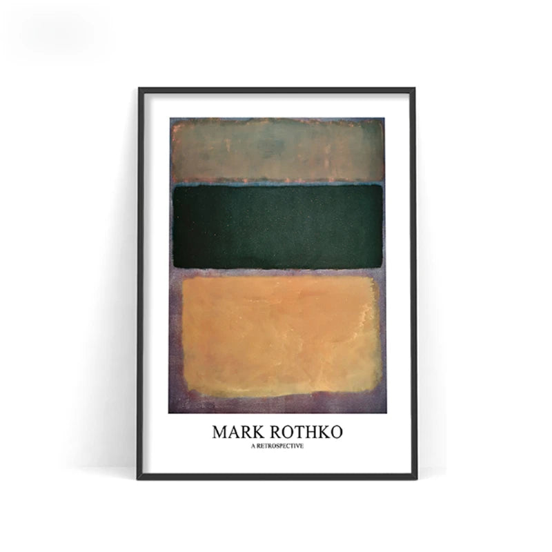 Mark Rothko Abstract Canvas Wall Art Poster – Nordic Color Block Print