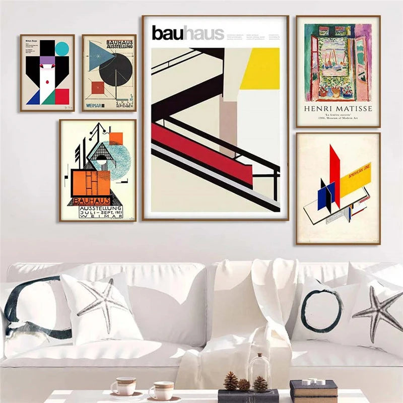 Bauhaus Geometric Abstract Art Print – Herbert Bayer Wall Poster