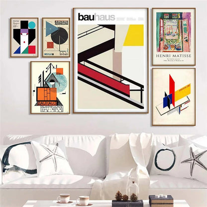 Bauhaus Geometric Abstract Art Print – Herbert Bayer Wall Poster