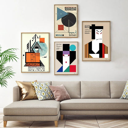 Bauhaus Geometric Abstract Art Print – Herbert Bayer Wall Poster