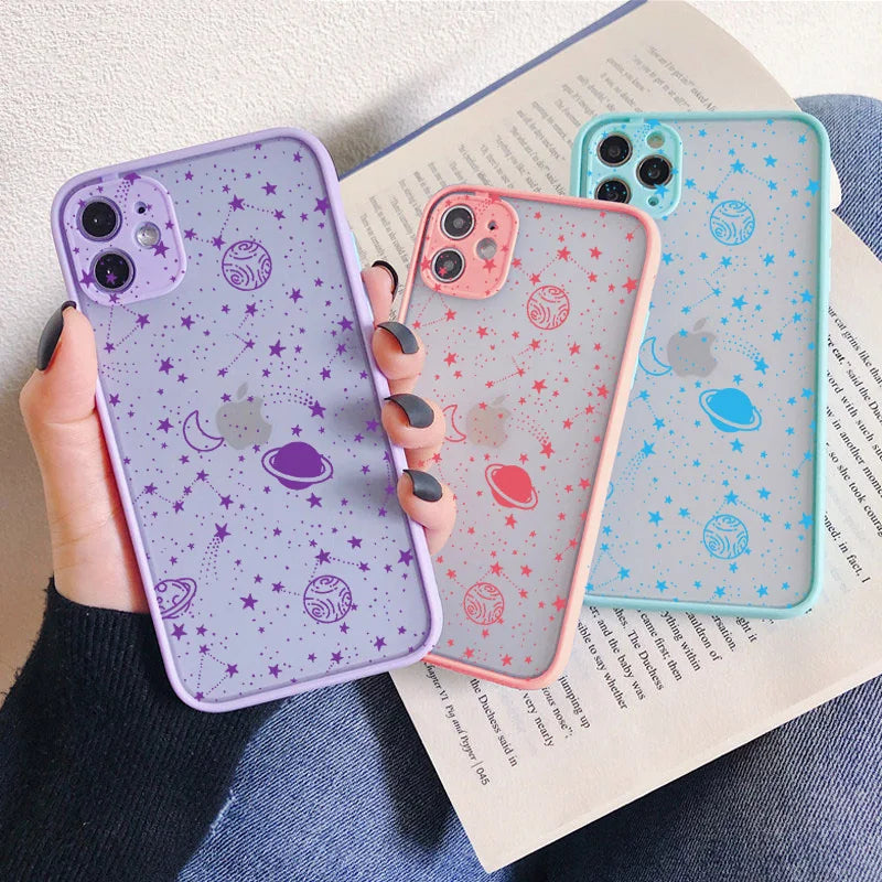 Star Planet Shockproof iPhone Case – Cute Cartoon Cover
