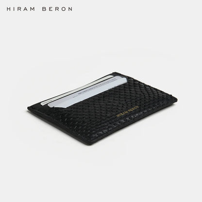 Python Skin Leather Card Holder – Hiram Beron Snake Wallet