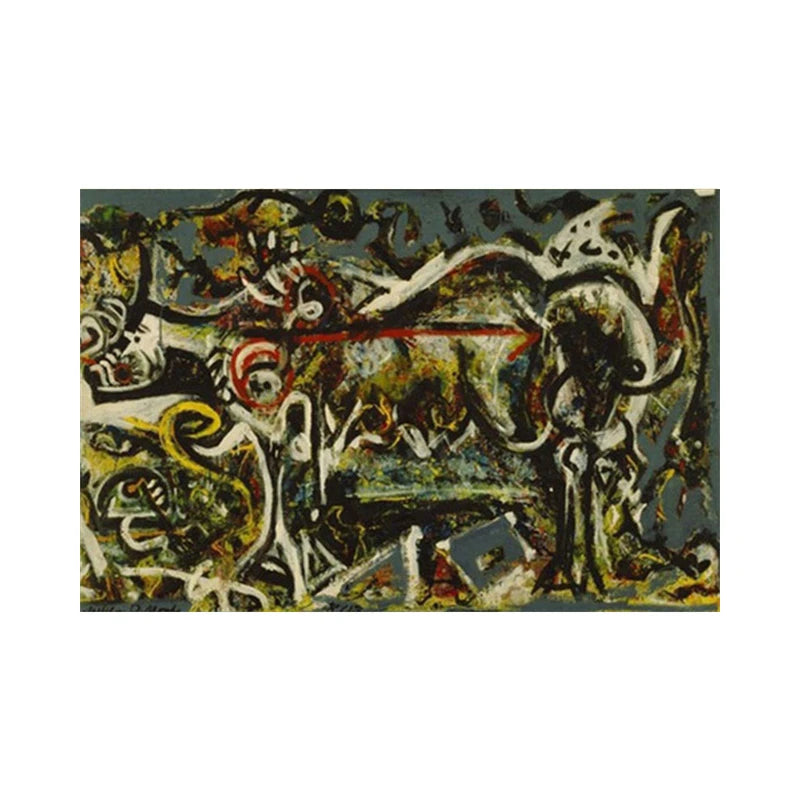 Jackson Pollock Abstract Canvas Wall Art Print – Drip Painting Poster