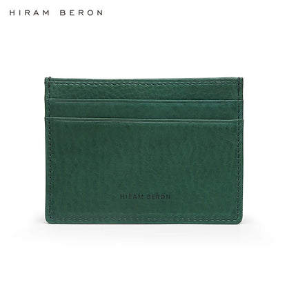 Italian Leather Card Holder – Hiram Beron Monogrammed Slim Wallet