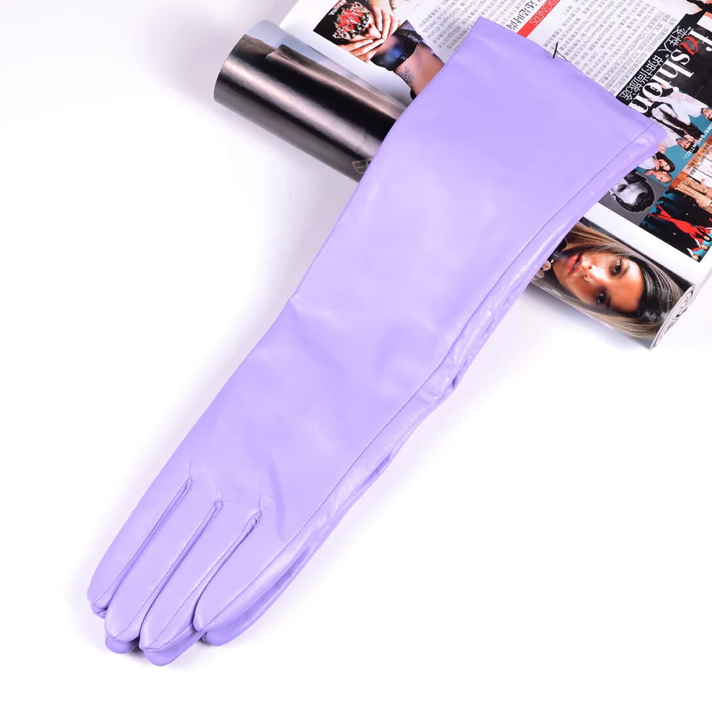 Women's Long Sheepskin Leather Gloves – Opera & Evening