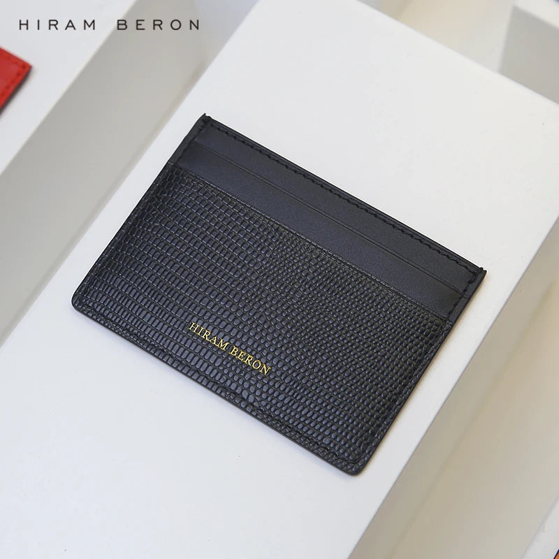 Free Monogram Premium Luxury Card Wallet Genuine Leather Case Holder Men Dropship