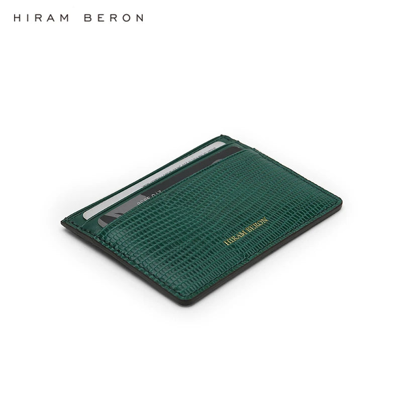 Free Monogram Premium Luxury Card Wallet Genuine Leather Case Holder Men Dropship