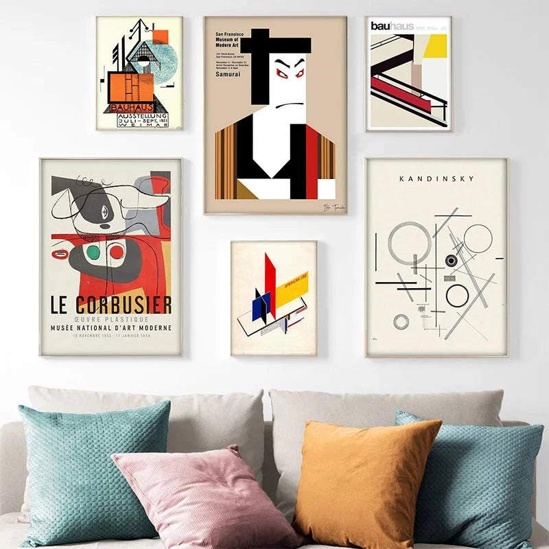 Bauhaus Geometric Abstract Art Print – Herbert Bayer Wall Poster
