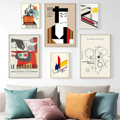 Bauhaus Geometric Abstract Art Print – Herbert Bayer Wall Poster