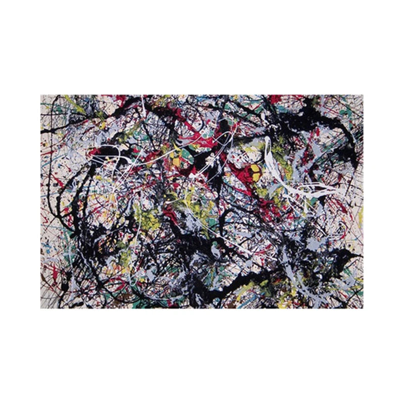 Jackson Pollock Abstract Canvas Wall Art Print – Drip Painting Poster