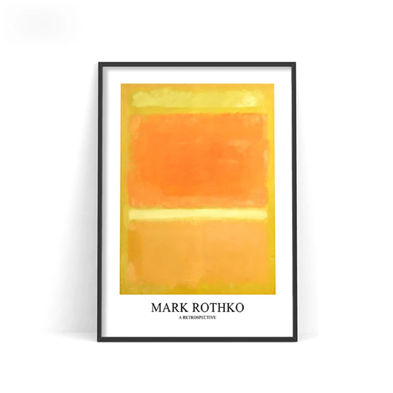 Mark Rothko Abstract Canvas Wall Art Poster – Nordic Color Block Print