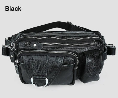Genuine Leather Fanny Pack Men's Waist Bag Belt Pouch