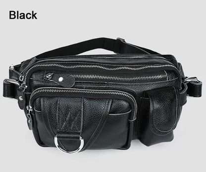Genuine Leather Fanny Pack Men's Waist Bag Belt Pouch