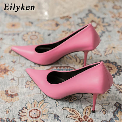 Women's Pointed Toe Stiletto Pumps – Elegant Thin Heel Slip-On Shoes