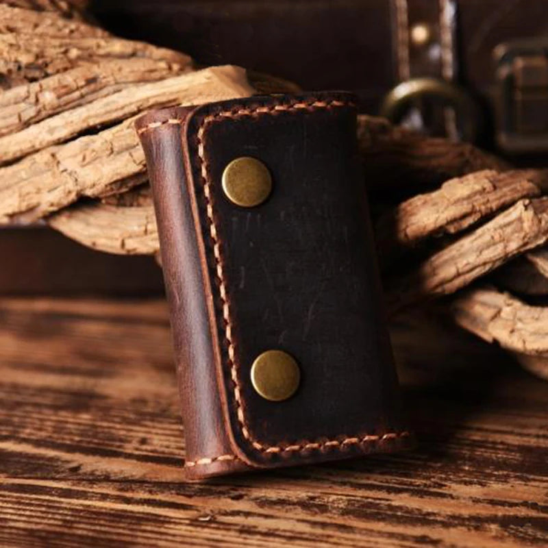 Handmade Leather Key Holder Wallet – Vintage Style
