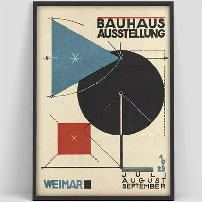 Bauhaus Geometric Abstract Art Print – Herbert Bayer Wall Poster