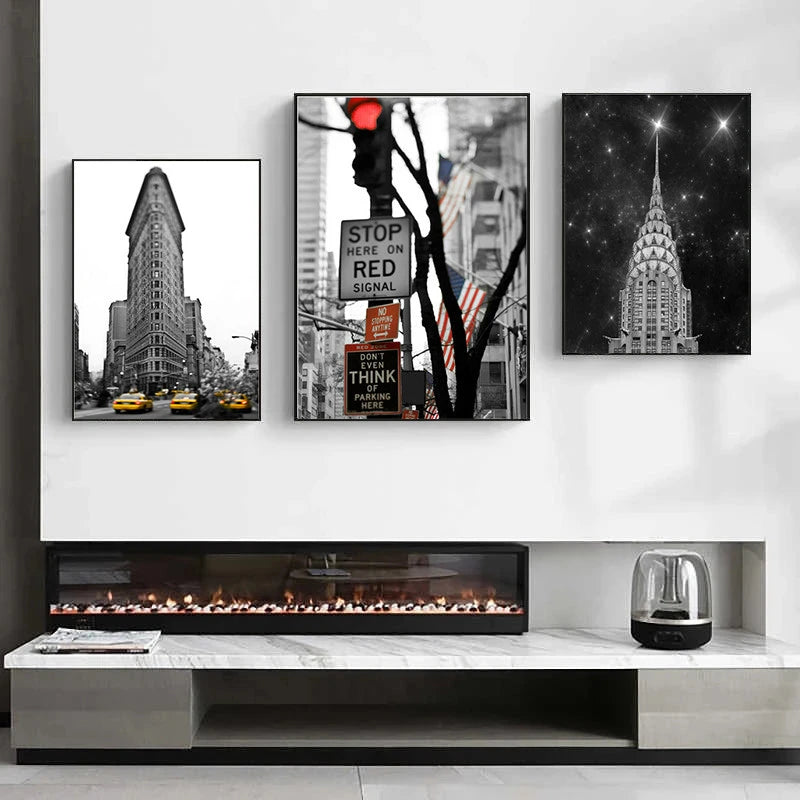 New York City Canvas Wall Art – Black & White NYC Poster Prints