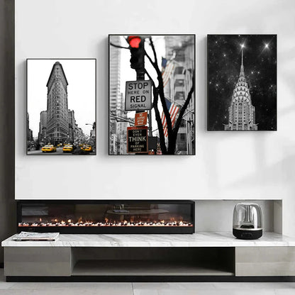 New York City Canvas Wall Art – Black & White NYC Poster Prints