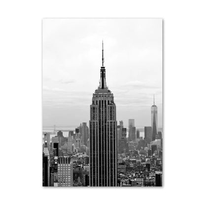 New York City Canvas Wall Art – Black & White NYC Poster Prints