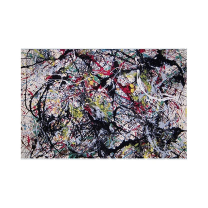 Jackson Pollock Abstract Canvas Wall Art Print – Drip Painting Poster