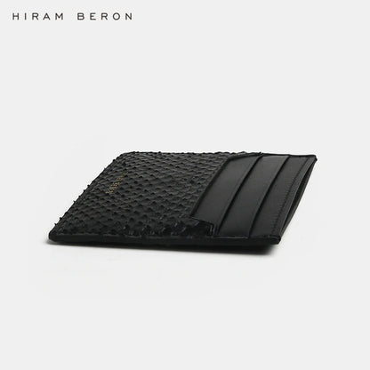 Python Skin Leather Card Holder – Hiram Beron Snake Wallet