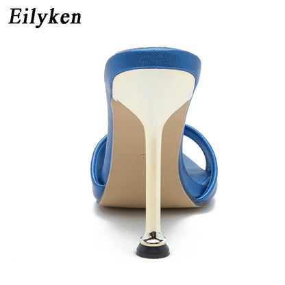 Eilyken Pointed Toe Mule Heels – Women's Thin Stiletto Slide Sandals