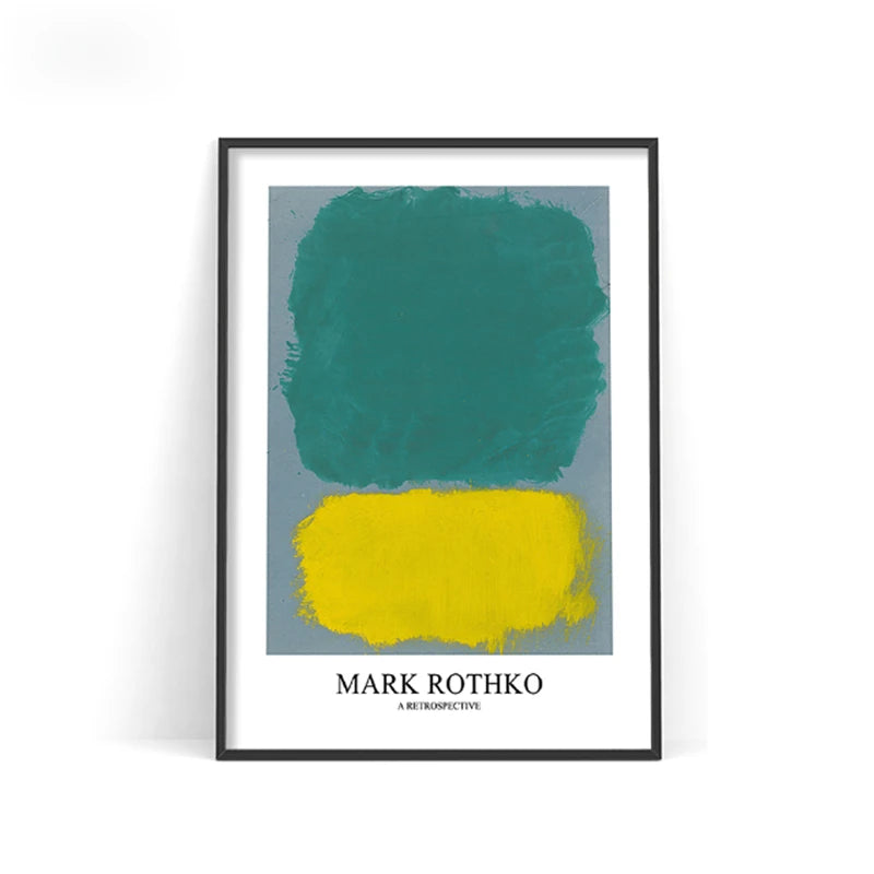 Mark Rothko Abstract Canvas Wall Art Poster – Nordic Color Block Print