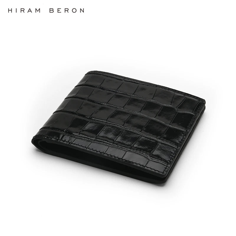 Custom Name Luxury Crocodile Billfold Wallet – Men's Gift