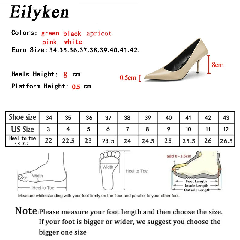 Women's Pointed Toe Stiletto Pumps – Elegant Thin Heel Slip-On Shoes