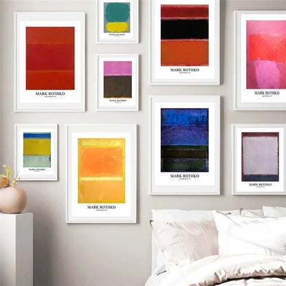 Mark Rothko Abstract Canvas Wall Art Poster – Nordic Color Block Print