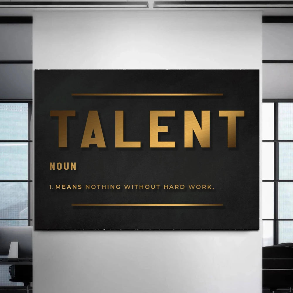 Motivational GRIT Poster – Hustle Passion Perseverance Wall Art Print